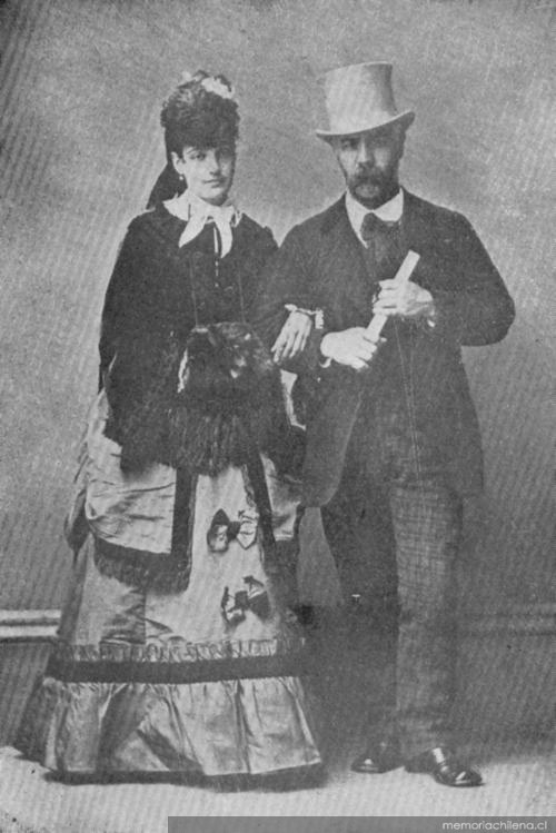 Vicuña Mackenna y Victoria Subercaseaux hacia 1870