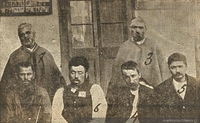 El bandido Juan de Dios López y su banda luego de ser capturados por la policía, 1903