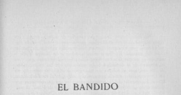 El bandido en la literatura chilena