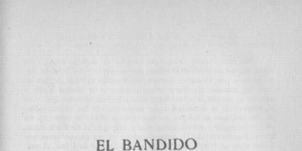 El bandido en la literatura chilena