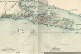 Mapa general de la isla con la parte correspondiente al continente hasta Valdivia, hacia 1770