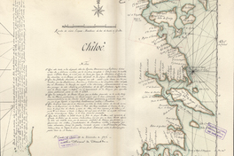 Mapa de la isla y archipiélago de Chiloé, diseñado en 1787 por Juan José de Moraleda