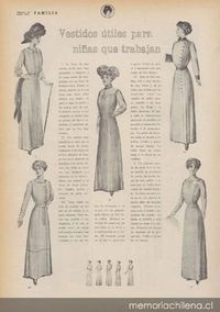 Vestidos útiles para niñas que trabajan, 1911