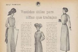 Vestidos útiles para niñas que trabajan, 1911