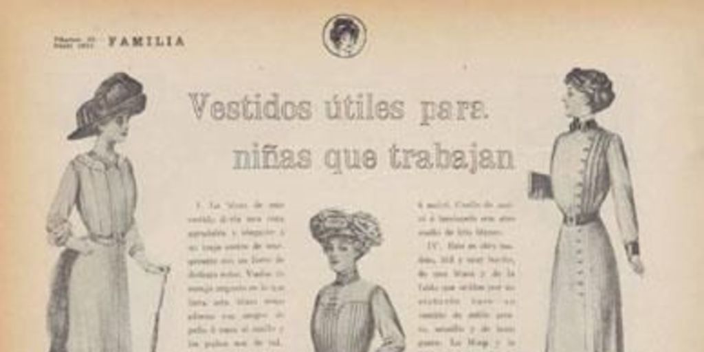 Vestidos útiles para niñas que trabajan, 1911