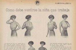 Cómo debe vestirse la niña que trabaja, 1911