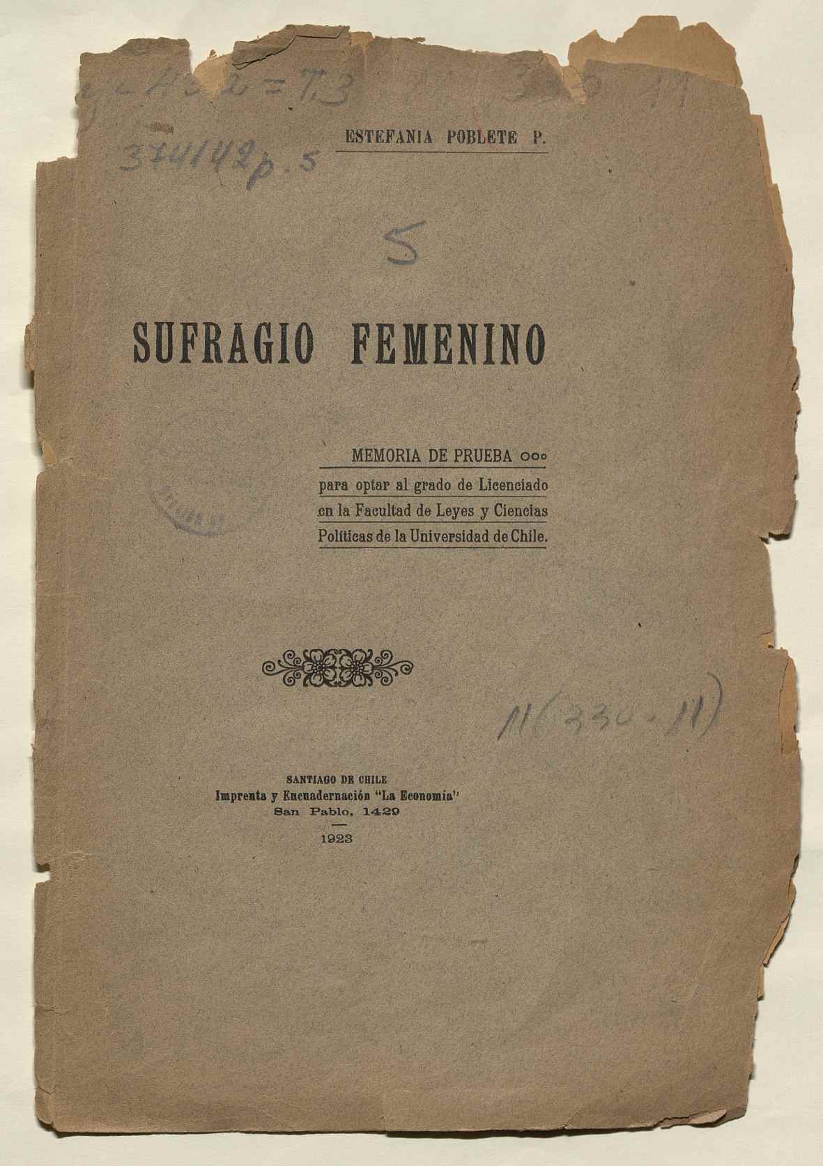 Sufragio femenino / Estefanía Poblete Sufragio femenino / Estefanía Poblete