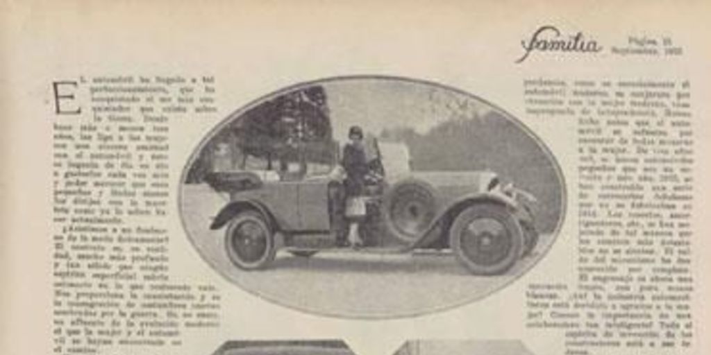 La mujer y el automóvil, 1925