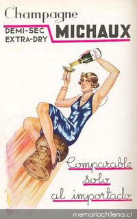 Aviso publicitario de champaña, 1933