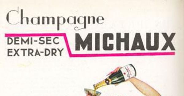 Aviso publicitario de champaña, 1933