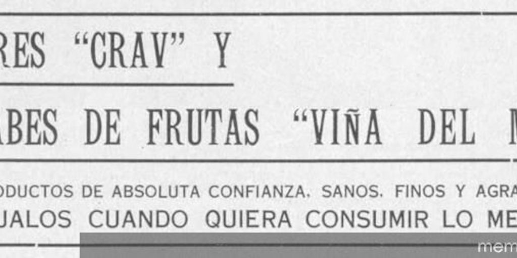 Aviso publicitario de licores, 1936