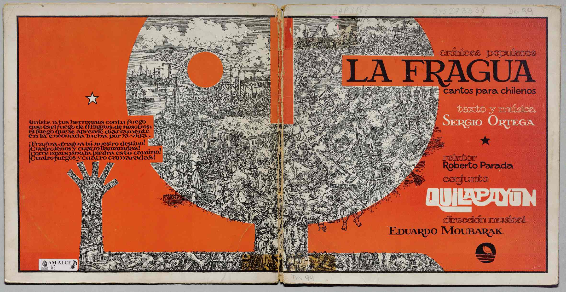 La fragua. Crónicas populares; cantos para chilenos (1973) / texto y música de Sergio Ortega La fragua. Crónicas populares; cantos para chilenos (1973) / texto y música de Sergio Ortega