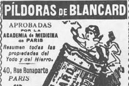 Aviso publicitario de vitaminas y minerales, 1910