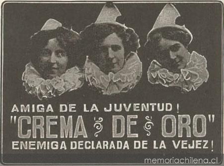 Aviso publicitario de crema de belleza, 1912