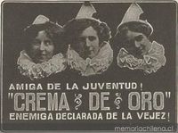 Aviso publicitario de crema de belleza, 1912