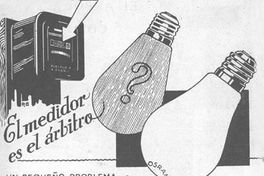 Aviso publicitario de ampolletas, 1934