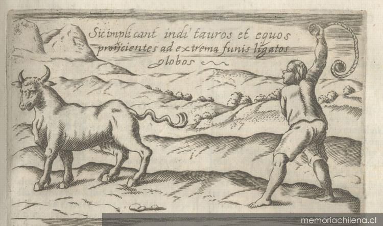 Modo de lacear toros y caballos, hacia 1646