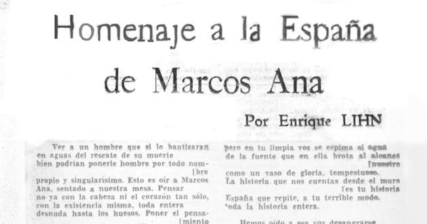 Homenaje a la España de Marcos Ana
