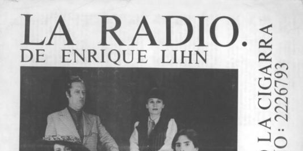 Afiche de La Radio, obra de teatro escrita por Enrique Lihn