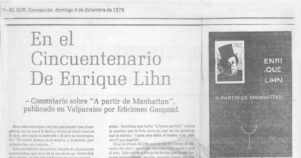 En el cincuentenario de Enrique Lihn