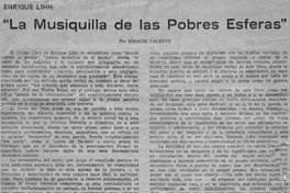 La musiquilla de las pobres esferas