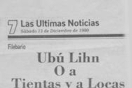 Ubú Lihn o a tientas y a locas