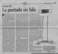 Enrique Lihn : la puntada sin hilo