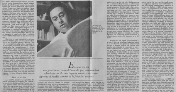 Enrique Lihn, líneas para un prólogo