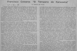Francisco Coloane: el Témpano de Kanasaka