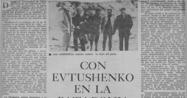 Con Evtushenko en la Patagonia