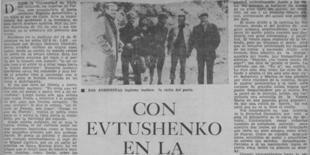 Con Evtushenko en la Patagonia