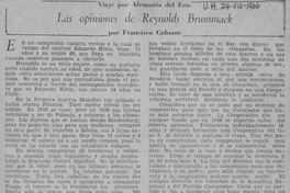 Las opiniones de Reynolds Brummack