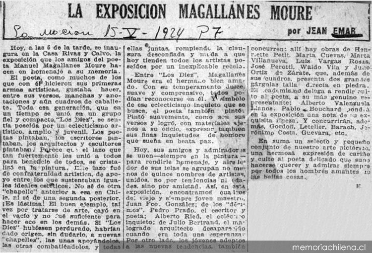 La exposición Magallanes Moure