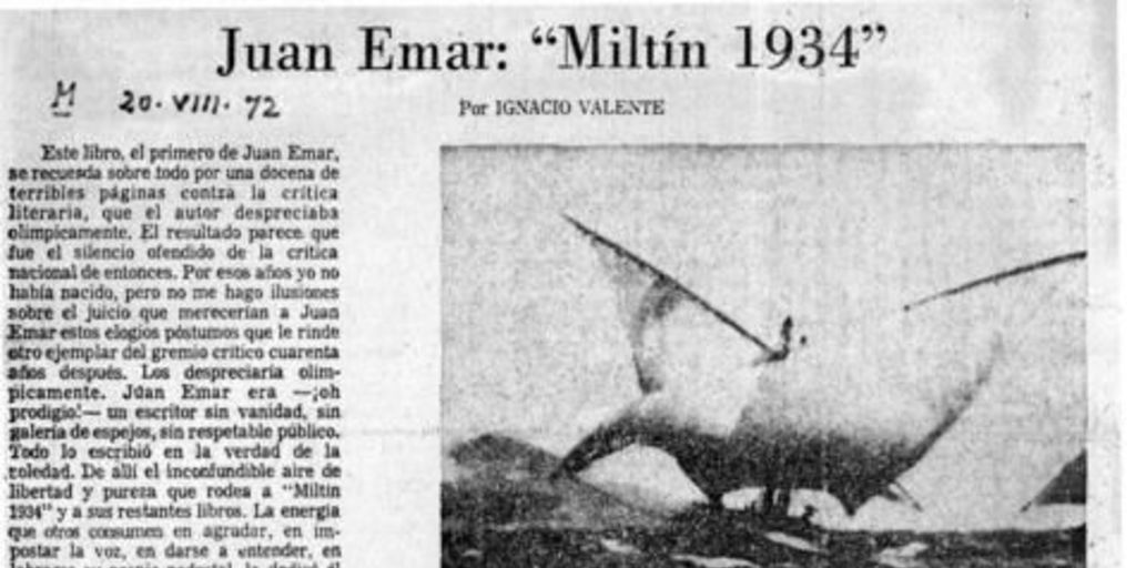Juan Emar: Miltín 1934