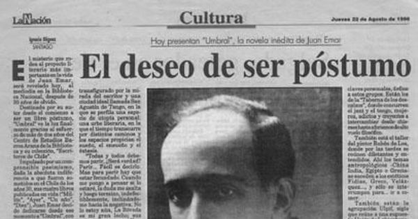 El deseo de ser póstumo