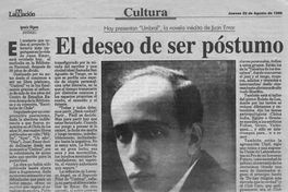 El deseo de ser póstumo