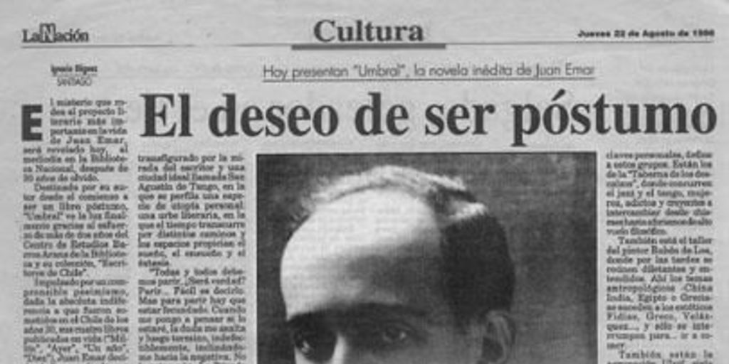 El deseo de ser póstumo