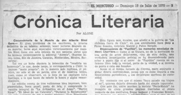 Crónica literaria