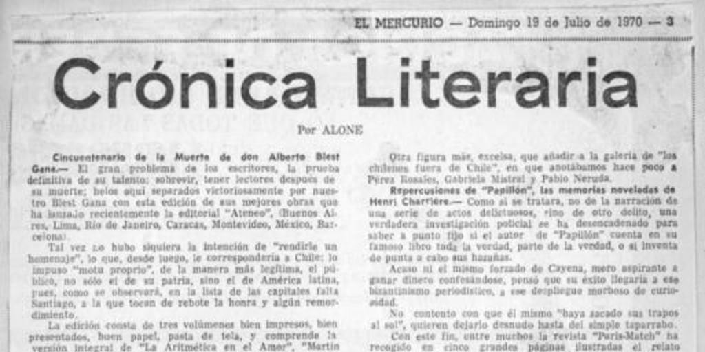 Crónica literaria