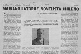 Mariano Latorre, novelista chileno