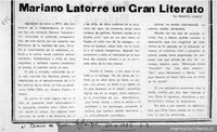 Mariano Latorre un gran literato