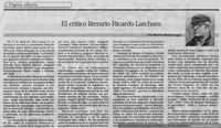 El crítico literario Ricardo Latcham