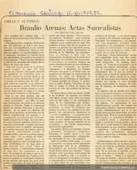 Braulio Arenas: Actas surrealistas