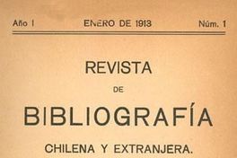 Revista de bibliografía chilena y extranjera