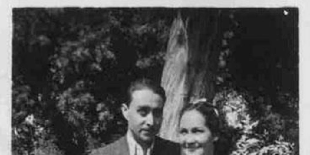 Óscar Castro junto a su esposa Isolda Pradel, hacia 1942
