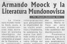 Armando Moock y la literatura mundonovista