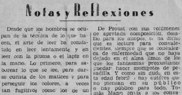 Notas y reflexiones