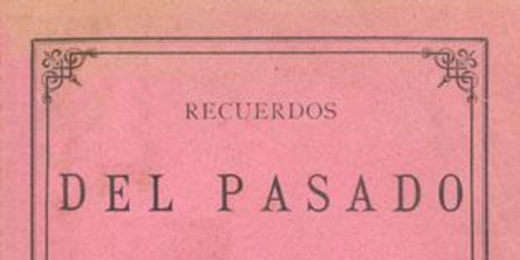 Portada de Recuerdos del pasado: 1814-1860