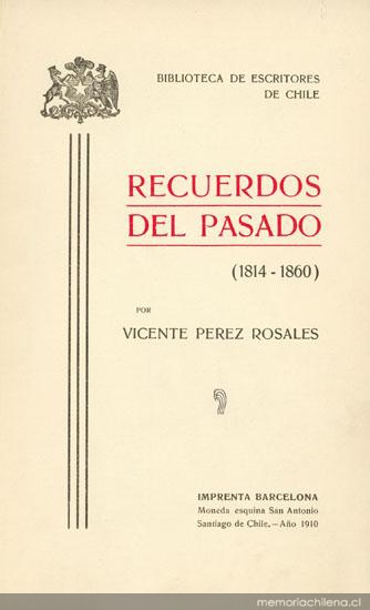 Portada de Recuerdos del pasado: 1814-1860