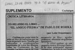 "El amigo piedra" de Pablo de Rokha
